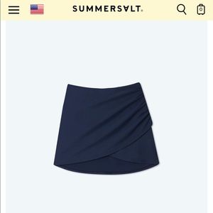 NWT SummerSalt Ruched Swim Skirt